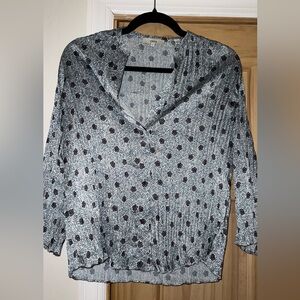 Vince Blue Floral Button Down Shirt